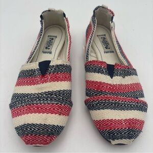 Mad Love Striped Red and Navy Flats